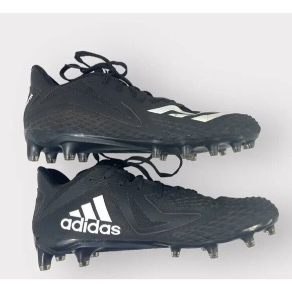 Adidas Freak Football Cleats Black & White Lace-Up Molded Studs Mens 10.5 - Picture 8 of 12